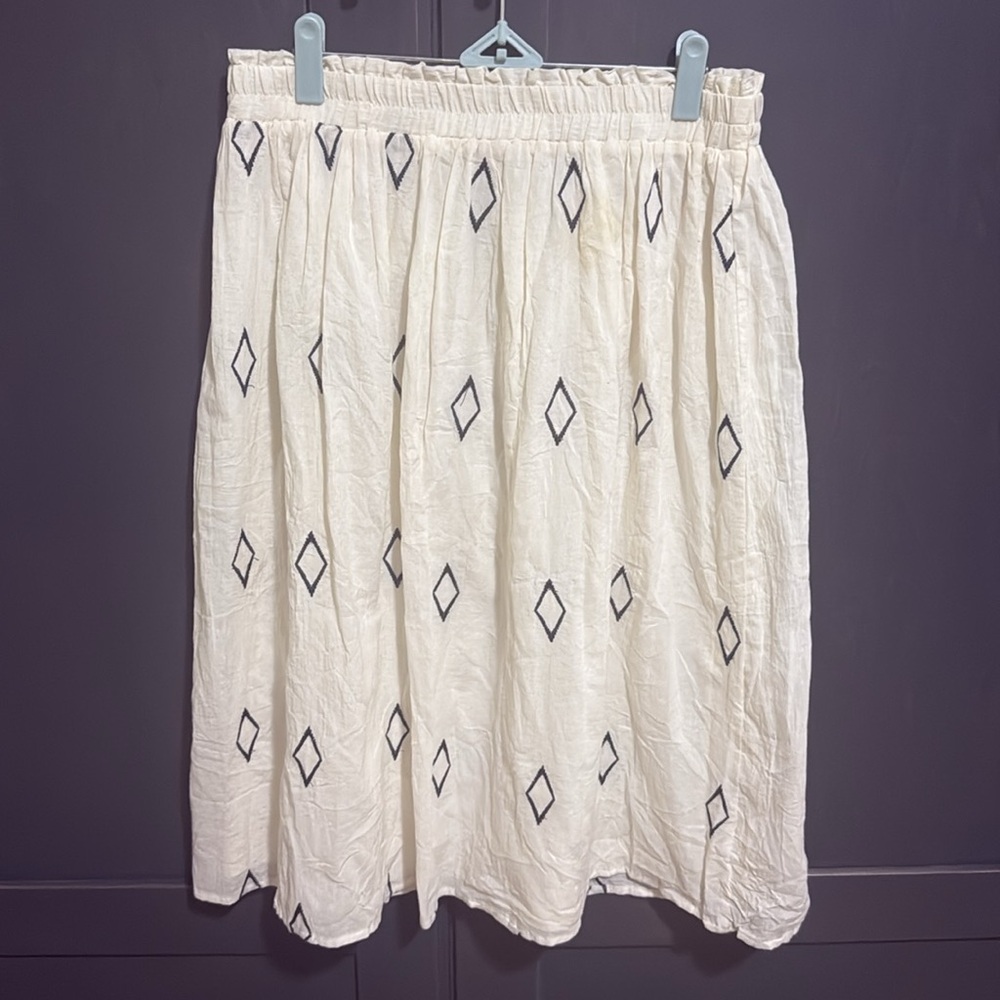 Polagram Geometric Cream Skirt